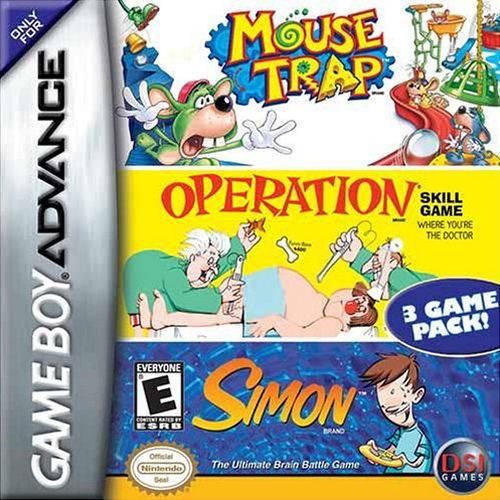 Mouse Trap / Operation / Simon, GameBoy Advance
