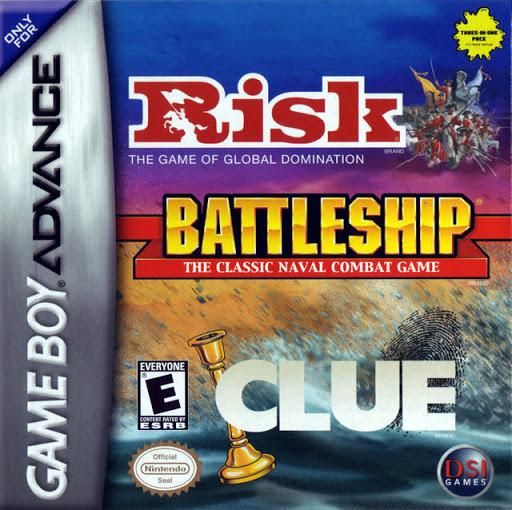 Risk / Battleship / Clue, GameBoy Advance (Cart Only)