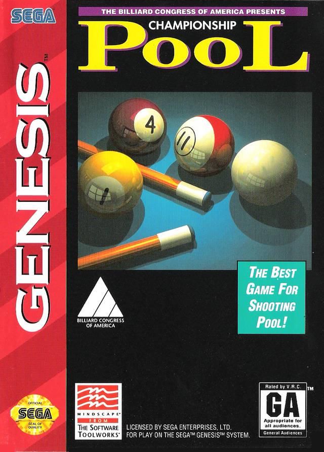 Championship Pool, Sega Genesis (No Manual)