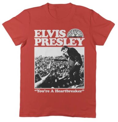 Sun Records Elvis - Heartbreaker, 2X (Unisex) T-Shirt