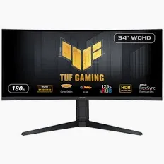 Asus TUF 34" QHD 180Hz 1ms GTG Curved LED FreeSync Gaming Monitor (228)