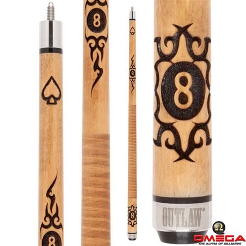 Outlaw OL08 8-Ball W/Spades Pool Cue