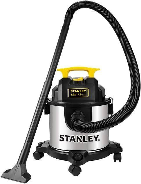 Stanley 4 Gallon Stainless Steel Wet/Dry Vacuum W/Accesories (221)
