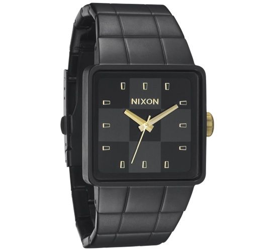Nixon The Quatro Black/Gold Tone Watch W/Links (441)