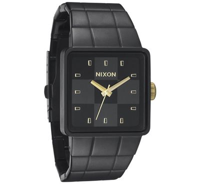 Nixon The Quatro Black/Gold Tone Watch W/Links (441)