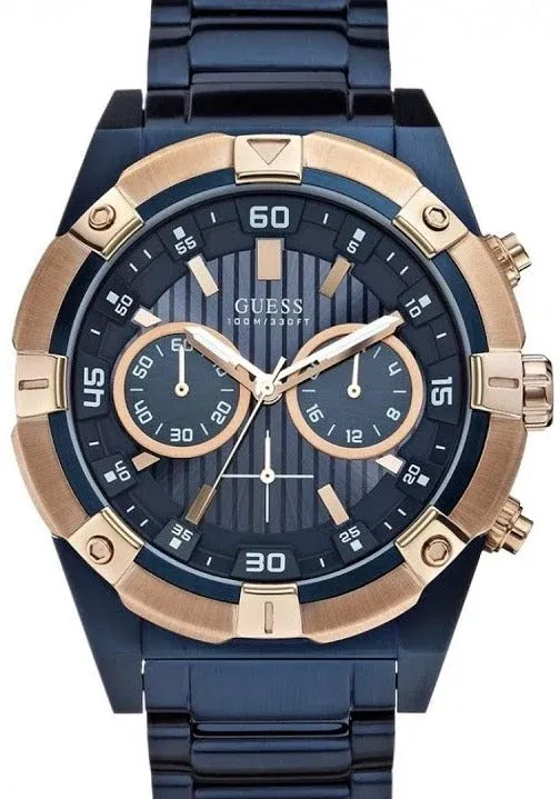 Guess Jolt Blue Cronograph Watch W/Links (W0377G4)