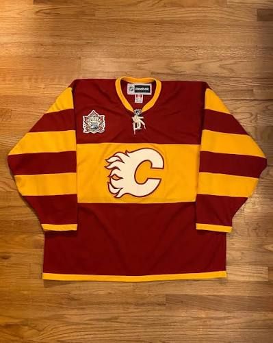 Reebok Calgary Flames Blank Heritage Classic Hockey Jersey (289)