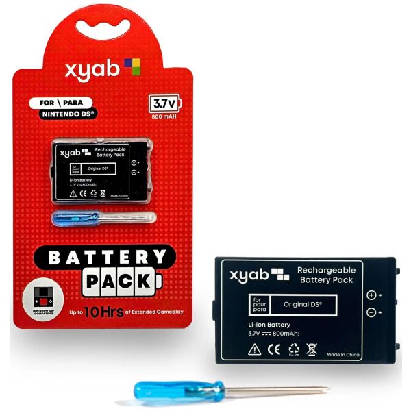 xyab 800 mAh 3.7 Volt Rechargeable Battery Replacement for DS System