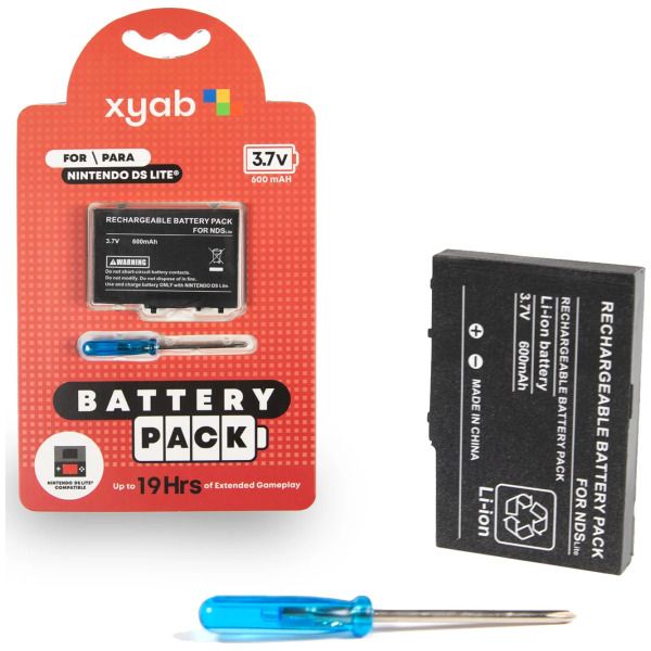 xyab 600 mAh 3.7 Volt Rechargeable Battery Replacement for DS Lite System