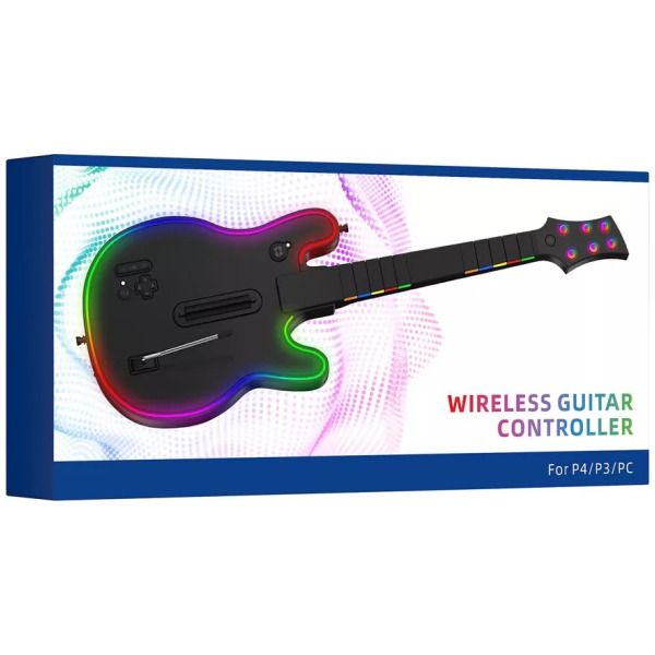 TTX Tech RGB LED Wireless Guitar, PS3/PS4/PC