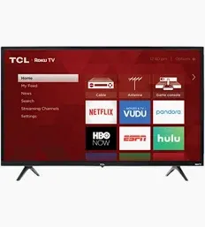 TCL 32" Roku Smart TV W/Rem (897)