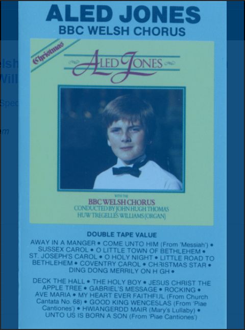 Aled Jones With The BBC Welsh Chorus Conducted By John Hugh Thomas With Huw Tregelles Williams – Christmas, Cassette