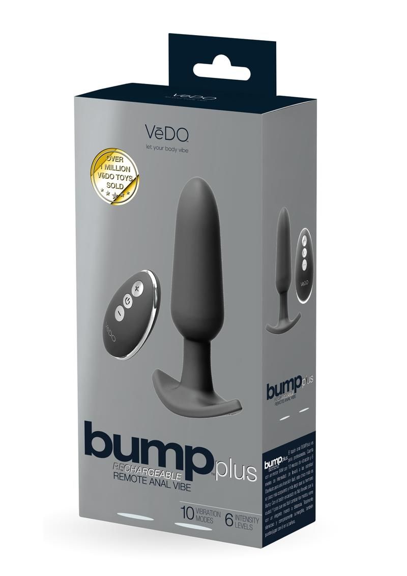 VeDO Bump Plus Rechargeable Silicone Anal Vibrator with Remote Control