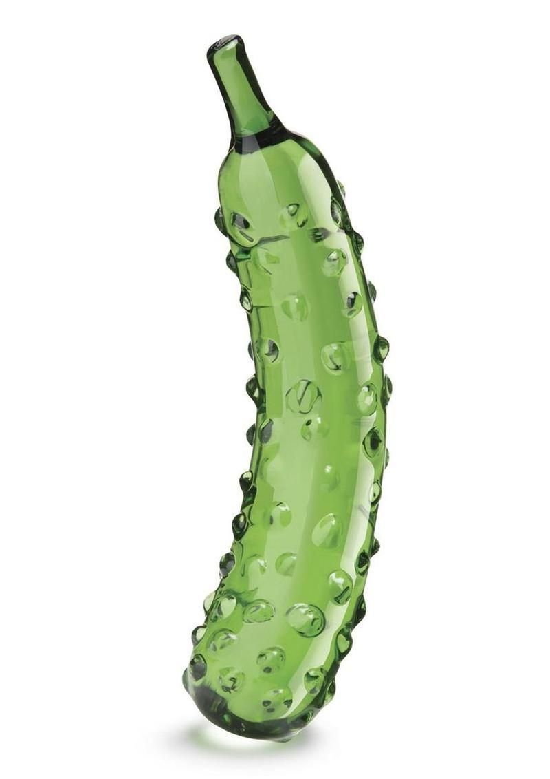 Glas Caressing Cucumber Glass Dildo 8.25in