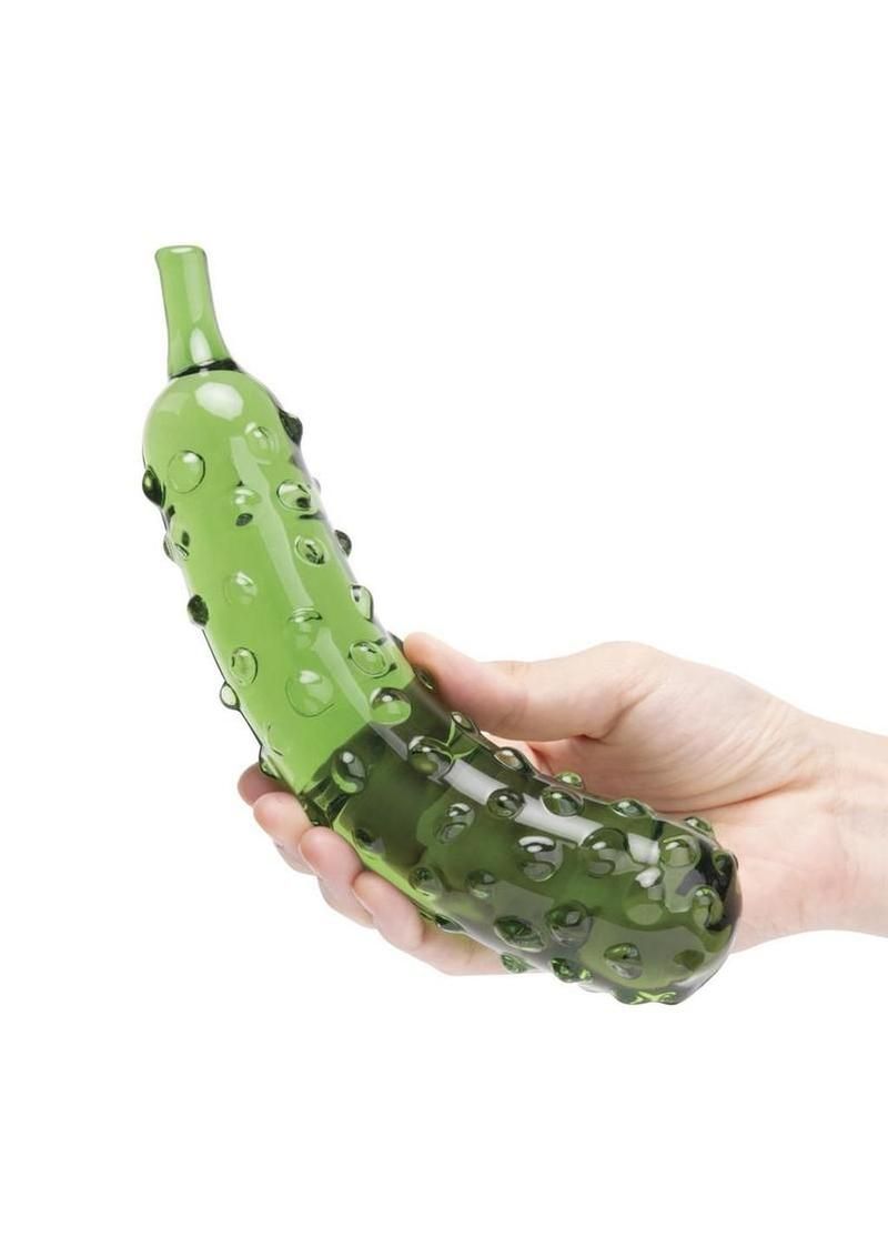 Glas Caressing Cucumber Glass Dildo 8.25in