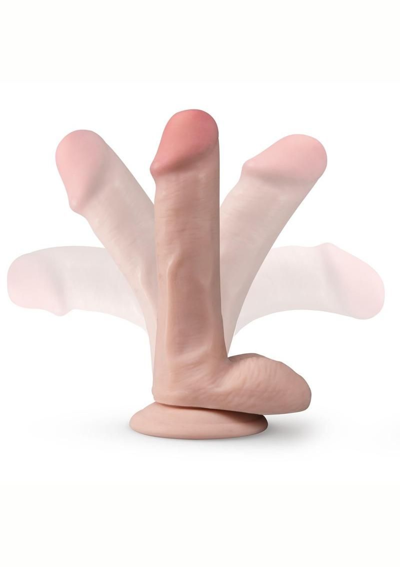 Dr. Skin Plus Gold Collection Posable Dildo with Balls and Suction Cup 6in