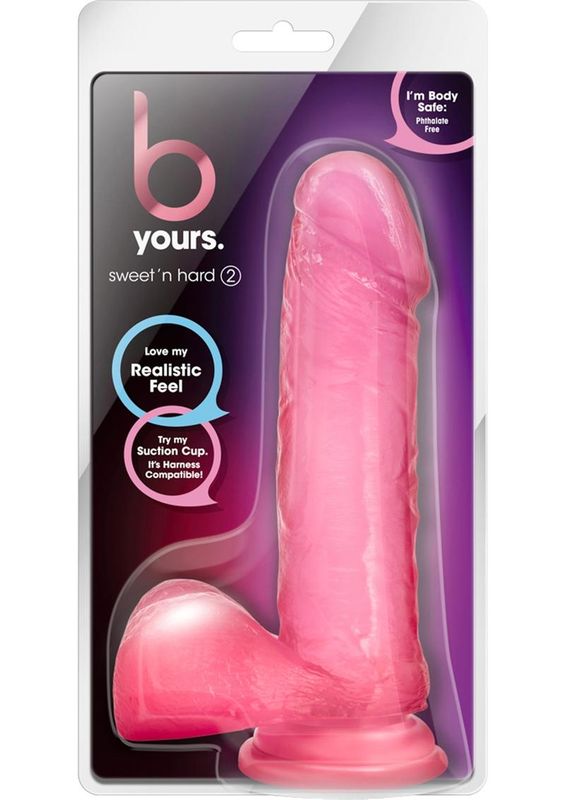 B Yours Sweet N' Hard 2 Dildo with Balls 7.75in