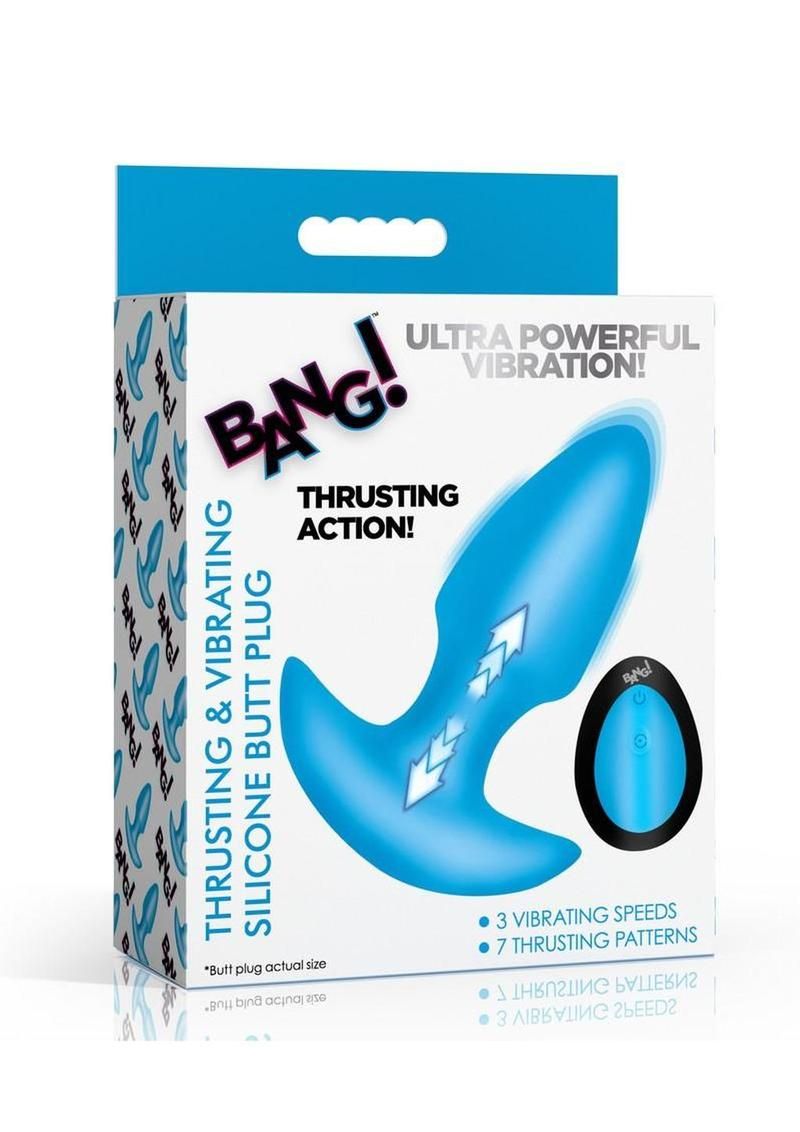 Bang! Thrusting &amp; Vibrating Rechargeable Silicone Butt Plug