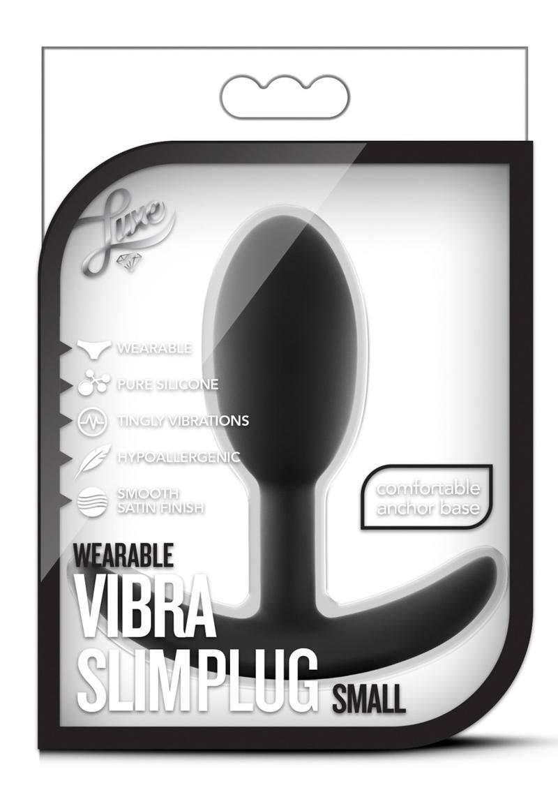 Luxe Wearable Vibra Slim Plug Silicone Butt Plug - Small