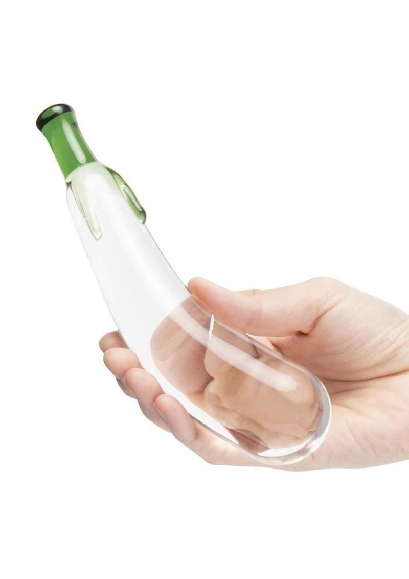 Glas Eggplant Ecstasy Glass Dildo 7.25in