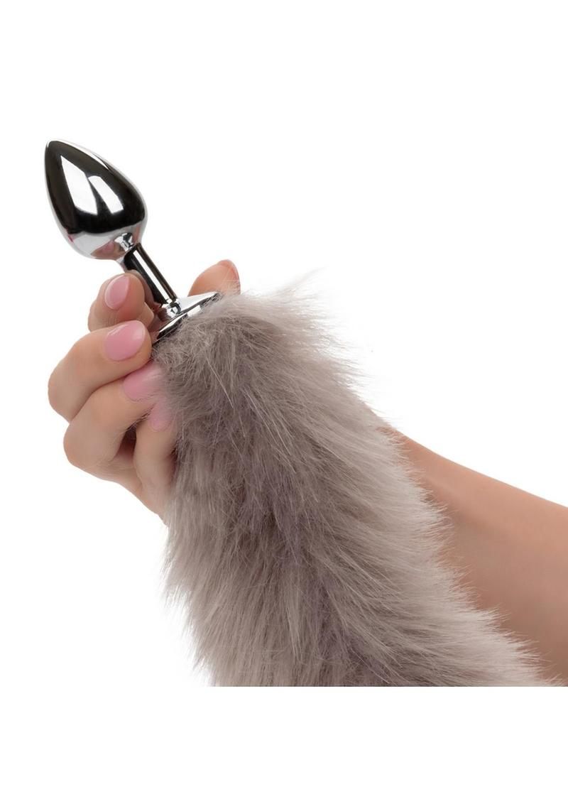 Running Wild Faux Fur Bunny Tail and Metallic Anal Plug