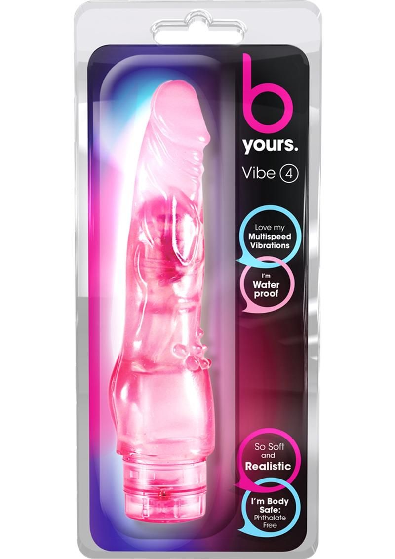 B Yours Vibe 4 Vibrating Dildo 8in