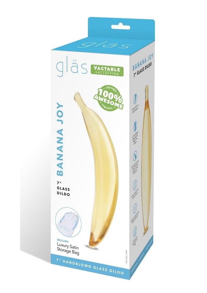 Glas Banana Joy Glass Dildo 7in