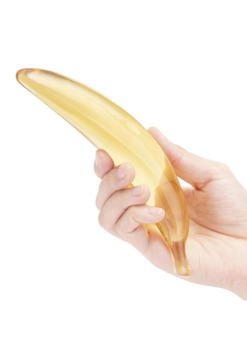 Glas Banana Joy Glass Dildo 7in
