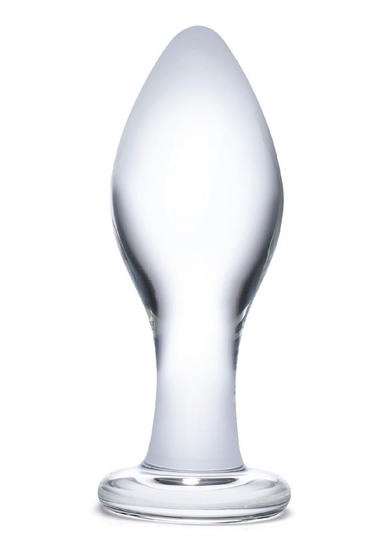 Glas Classic Glass Butt Plug 4in - Clear