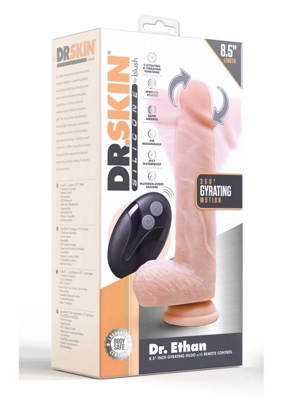Dr. Skin Platinum Collection Silicone Dr. Ethan Gyrating Dildo 8.5in