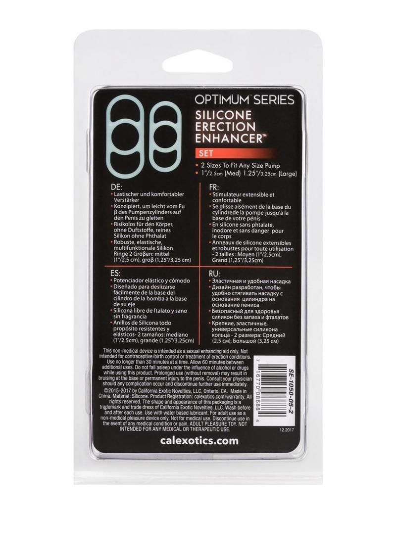Optimum Series Silicone Erection Enhancer Cock Ring Set