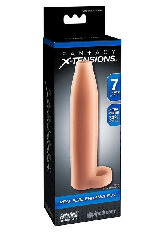 Fantasy X-Tensions Real Feel Enhancer XL Girth Enhancement Sleeve 7in