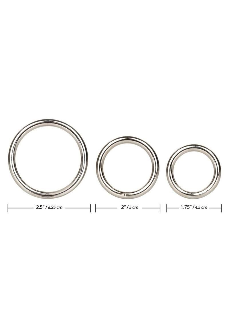 Silver Cock Rings (3 Piece Set)