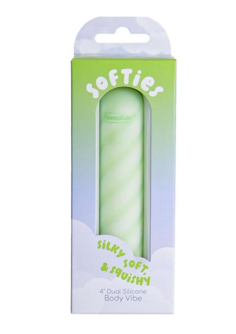 Softies Dual Rechargeable Silicone Body Bullet Vibrator 4in