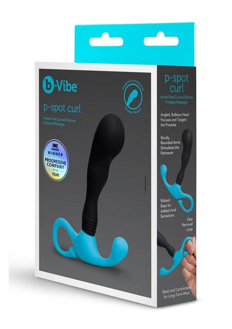 B-Vibe P-Spot Curl Silicone Prostate Massager, NA,ME: CURL