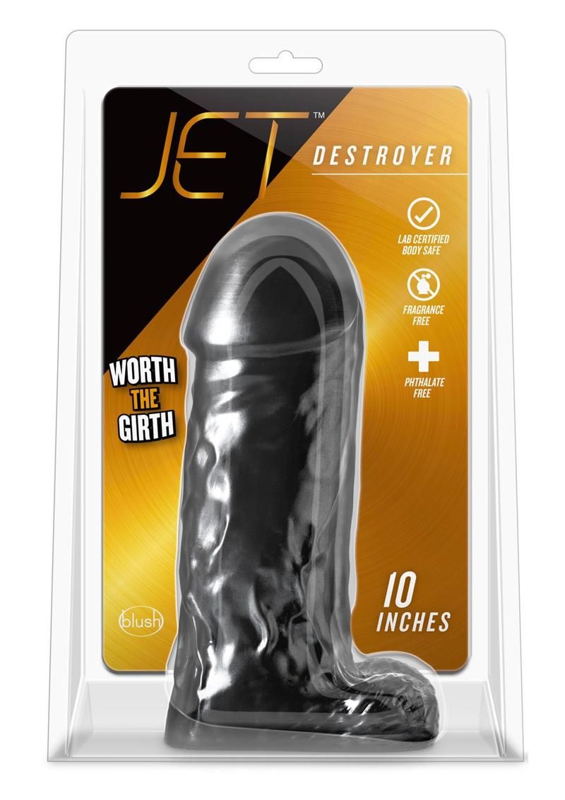 Jet Destroyer Dildo with Balls 10in