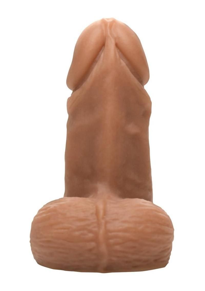 Strap U Packer Silicone 3.6in Dildo - Caramel