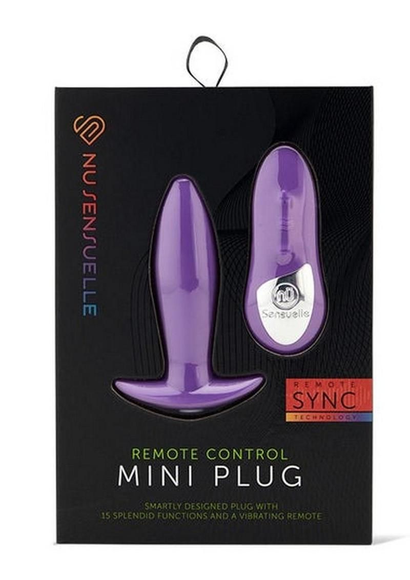 Nu Sensuelle Mini-Plug Rechargeable Silicone Vibrating Plug with Remote Control