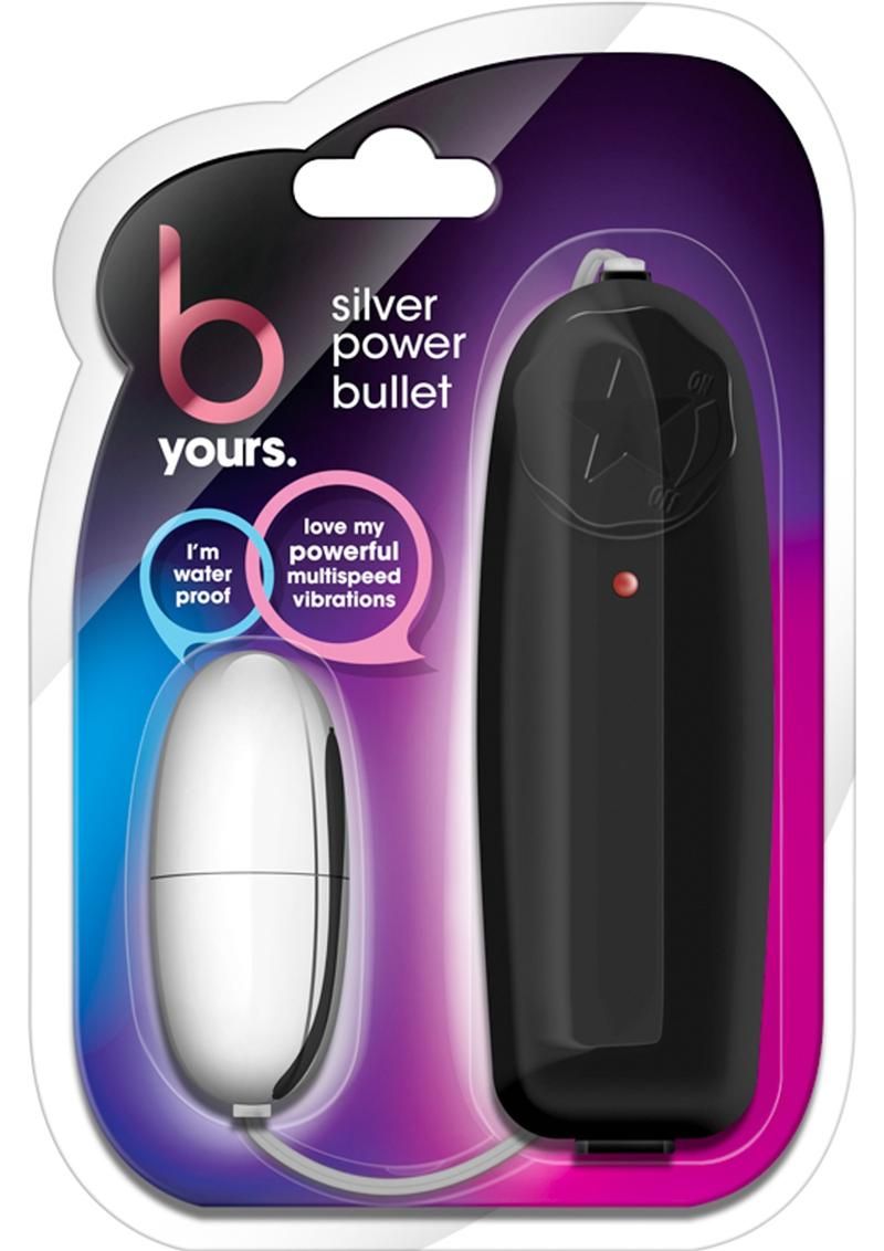 B Yours Silver Power Bullet with Wired Remote Control