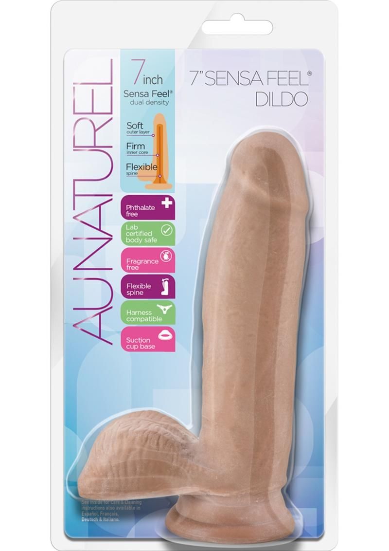 Au Naturel Sensa Feel Dildo with Suction Cup 7in