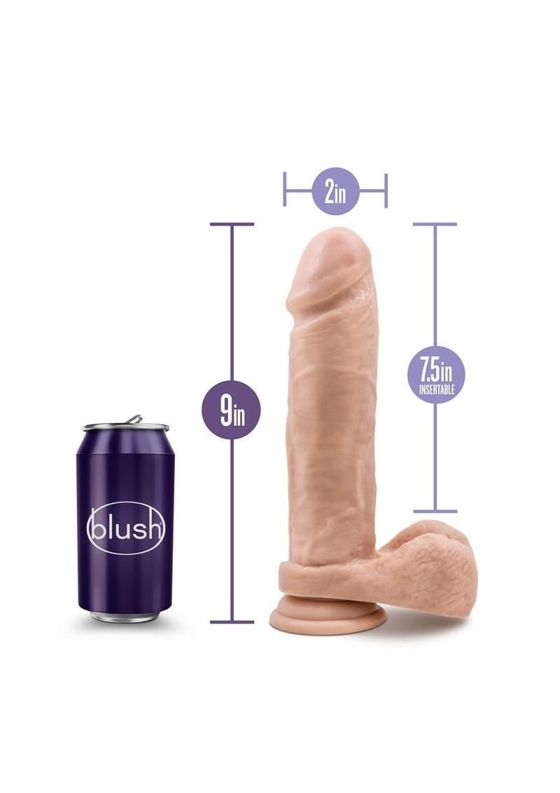 Au Naturel Dildo with Suction Cup 9in