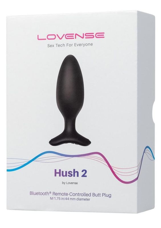Lovense Hush 2 Rechargeable App Compatible Silicone Vibrating Anal Plug