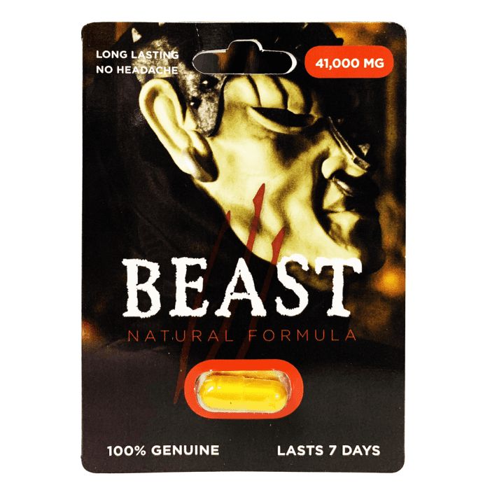 Beast 41000mg Natural Formula Male Enhancement Gold Pill
