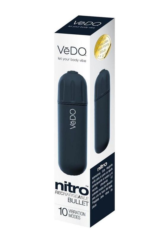 VeDo Nitro Rechargeable Silicone Bullet Vibrator 3.25in