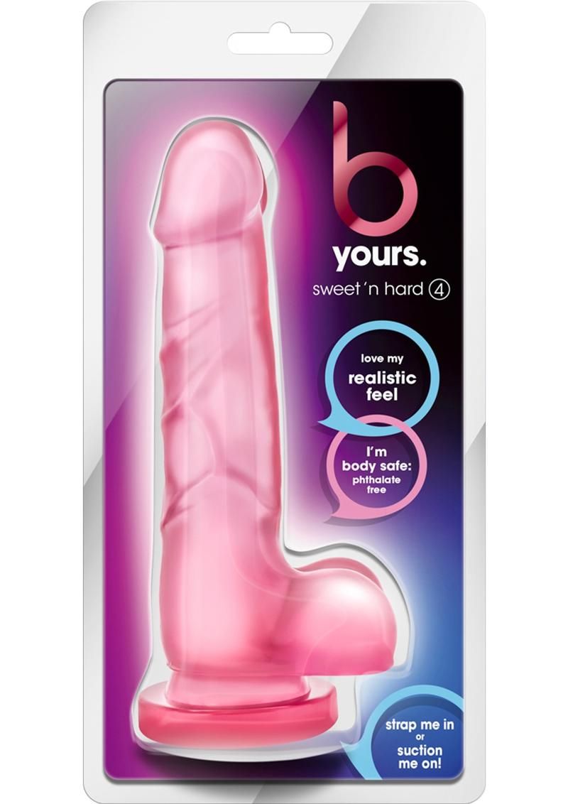 B Yours Sweet N' Hard 4 Dildo with Balls 7.75in