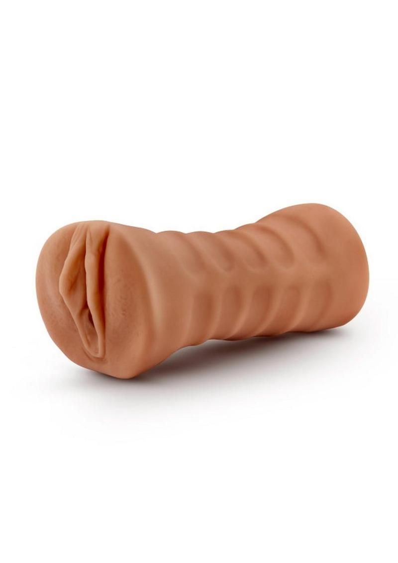 M for Men Julieta Vibrating Masturbator with Bullet - Pussy - Caramel