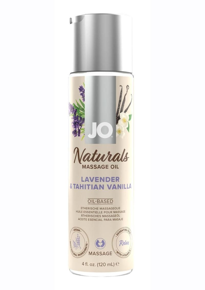 JO Naturals Lavender &amp; Tahitian Vanilla Massage Oil 4oz