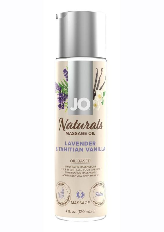 JO Naturals Lavender &amp; Tahitian Vanilla Massage Oil 4oz