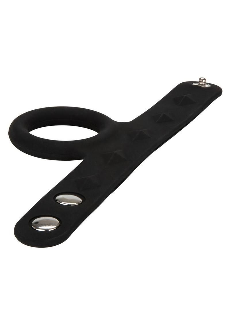 Silicone Tri-Snap Scrotum Support Cock Ring - Medium