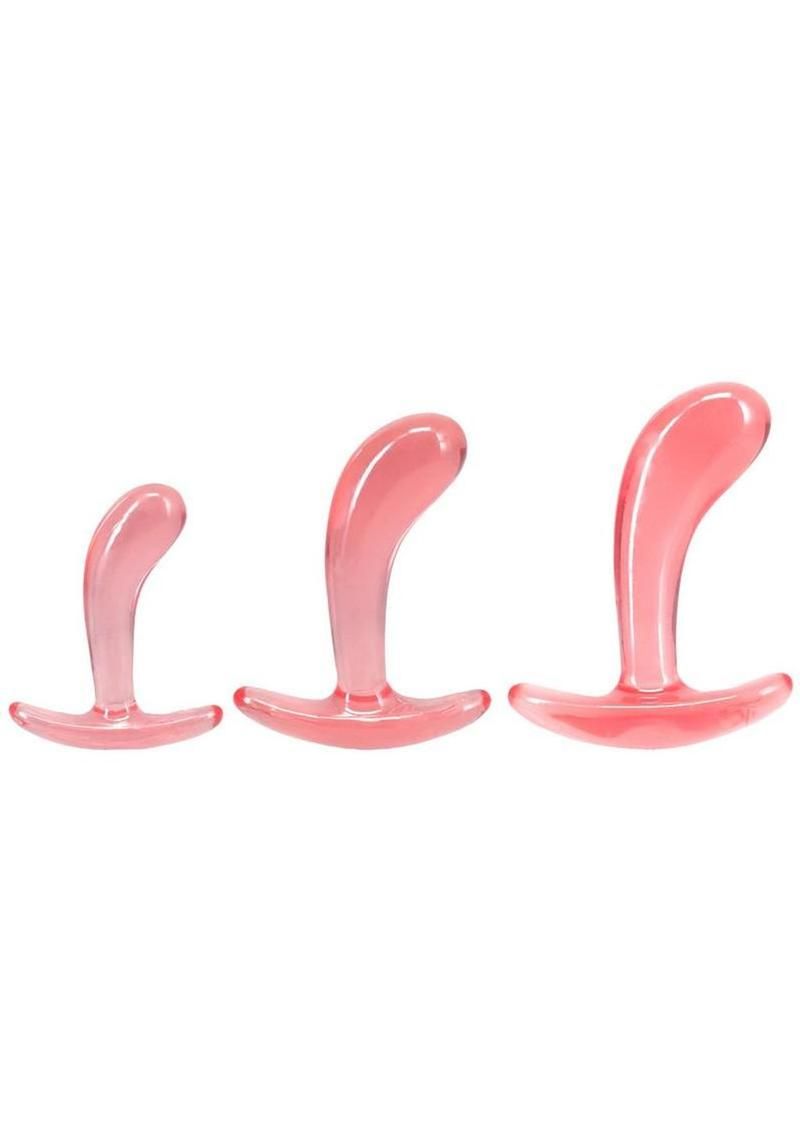 Crystal Jellies Curved Anal Trainer Set (3 Piece)